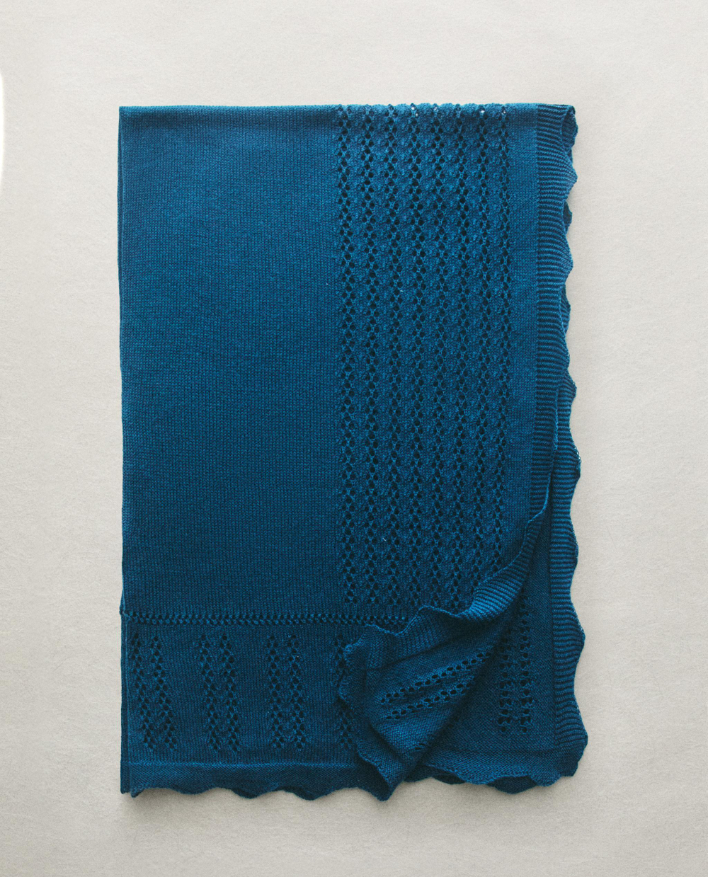 Zara Home плед детский из хлопка, синий, 70x100 см