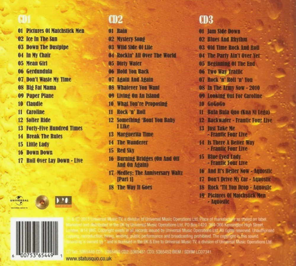 Status Quo / Accept No Substitute! The Definitive Hits (3CD)