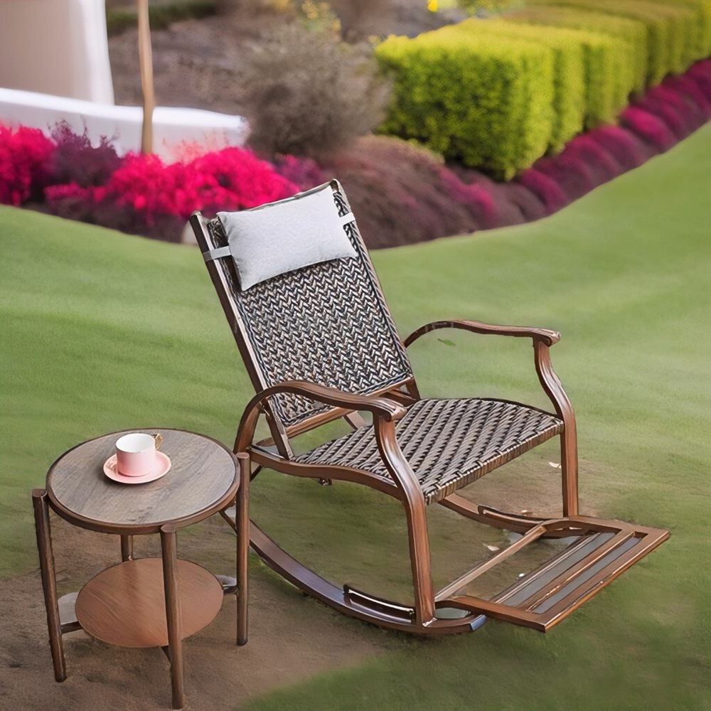 Кресло-качалка из искусственного ротанга БАМБУК «BAMBOO» арт.2023