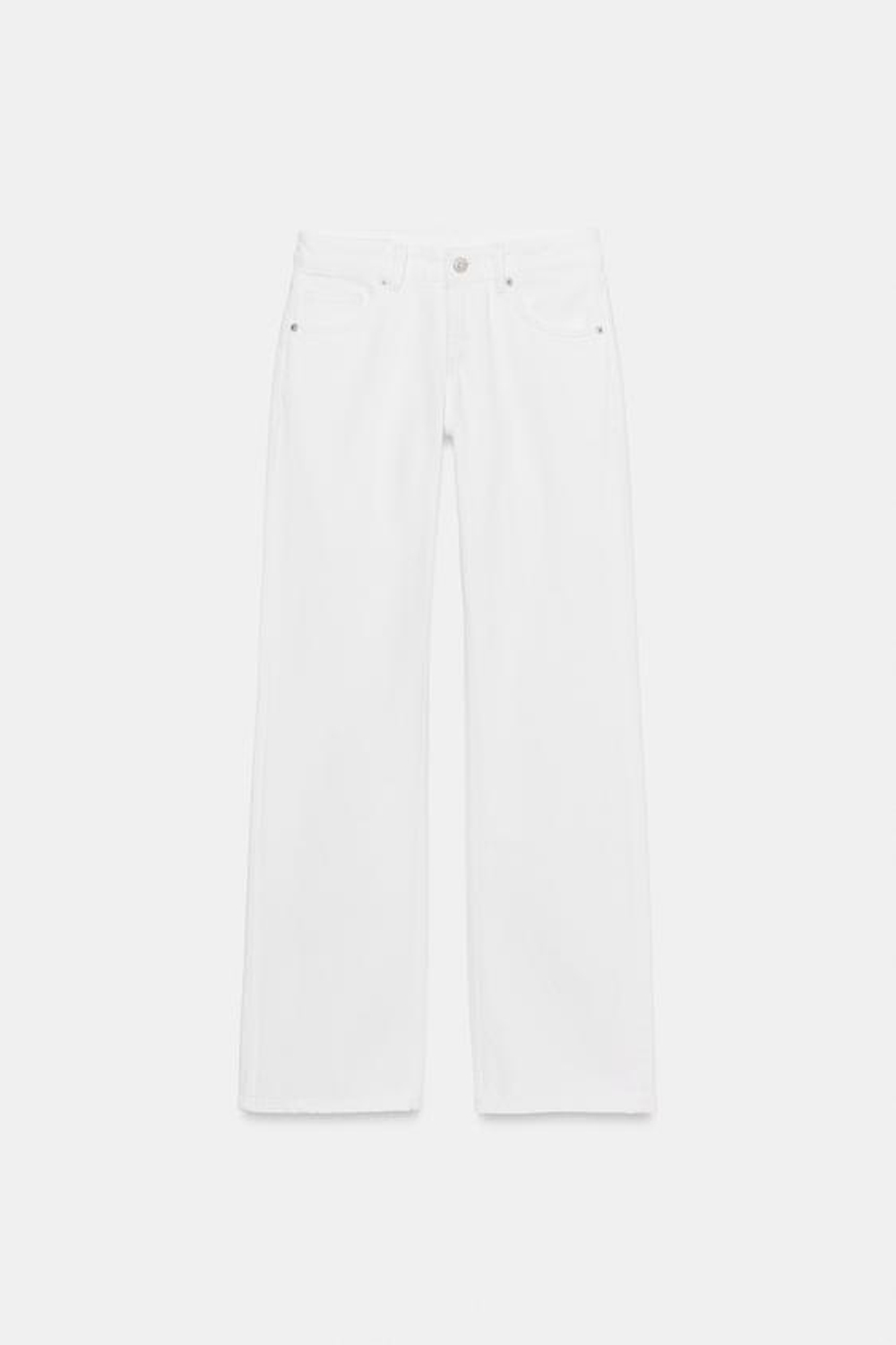 ZARA ДЖИНСЫ TRF WIDE-LEG С НИЗКОЙ ПОСАДКОЙ, БЕЛЫЙ