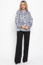 Блуза Доменика (серо-синяя) Б15016-18М LT Collection