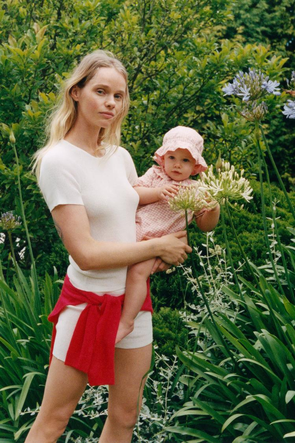 ZARA БОДИ В КЛЕТКУ ВИШИ С ВЫШИВКОЙ «ЦВЕТЫ», РОЗОВЫЙ/БЕЛЫЙ