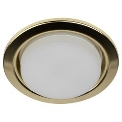 Светильник встраиваемый ЭРА KL35 GD /1 (к) под лампу GX53 золото термокольцо в комплекте | Встраиваемые светильники Для ламп GX53