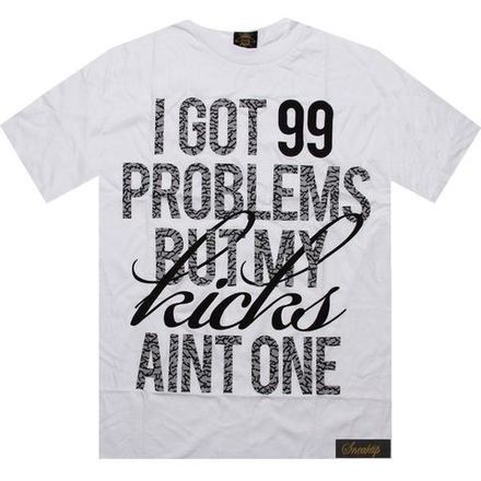 Футболка Sneaktip 99 Problems Cement белая
