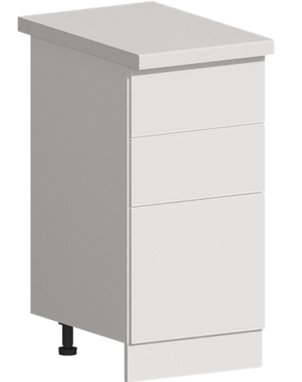 Кухня Модуль ШН3Я 400 Графит / Белый Софт