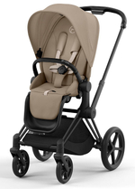 Коляска 3 в 1 Cybex Priam IV Matt Black complete и автокресло Aton S2 i-Size Lava Grey Cozy Beige
