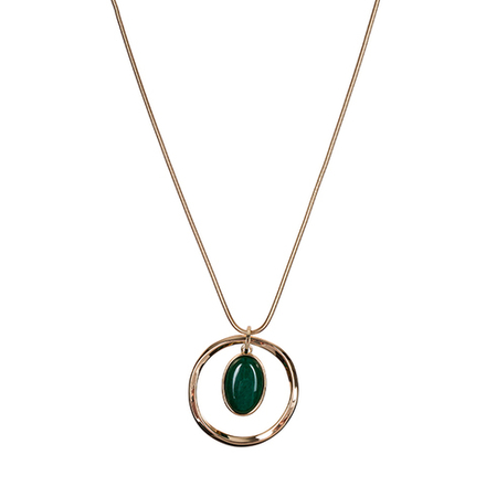 Колье Fiore Luna GREEN AGATE LN5145 G/G