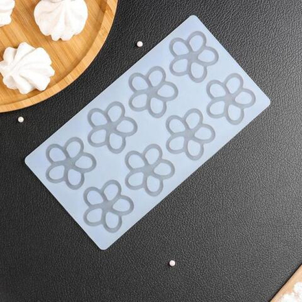 Силиконовый коврик для отливки шоколада "Цветы"