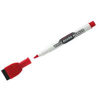 Маркер для белых досок Line Plus "MiniMax-820" красный, пулевидный, 2мм, с магнитом и губкой WBM-MINIMAX820B