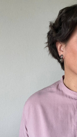 Серьги с красными кристаллами