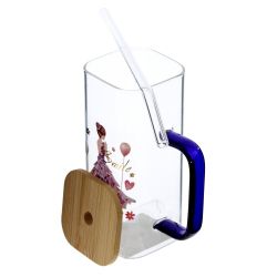 GAEM Кружка с крышкой и трубочкой, 350 мл, L9,5 W6 H18 см, 4в.