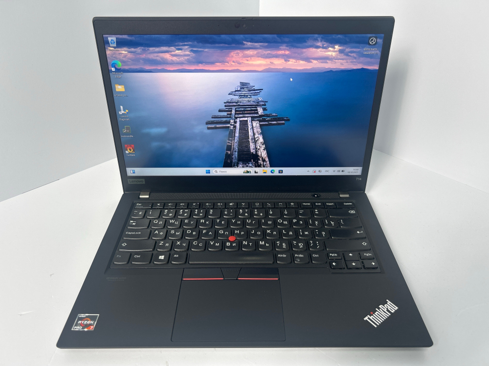 Ноутбук Lenovo ThinkPad T14 Gen 1 (20UES4QC00) 14"/AMD Ryzen 7 Pro 4750U/RAM 16GB/SSD 512GB/AMD Radeon Graphics/1920*1080/IPS/Windows 11/Подсветка кл-ры: НЕТ/Чёрный. Состояние: A1