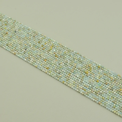 Нитка Амазонит 39 см. 2,4 мм. (Без замка) - Бирюзовая