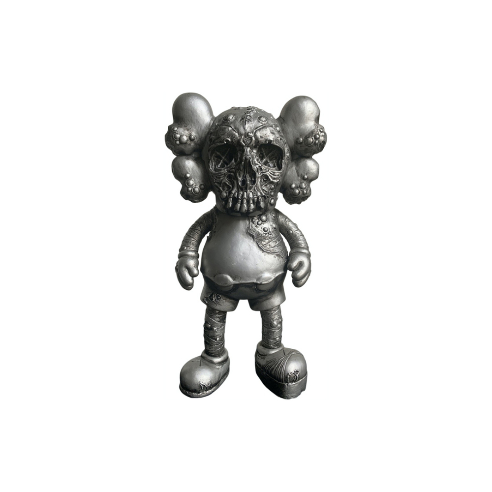 Дизайнерские игрушки Kaws Pushead Companion Vinyl Figure Silver 26.67cm, K-PUCVFSVR