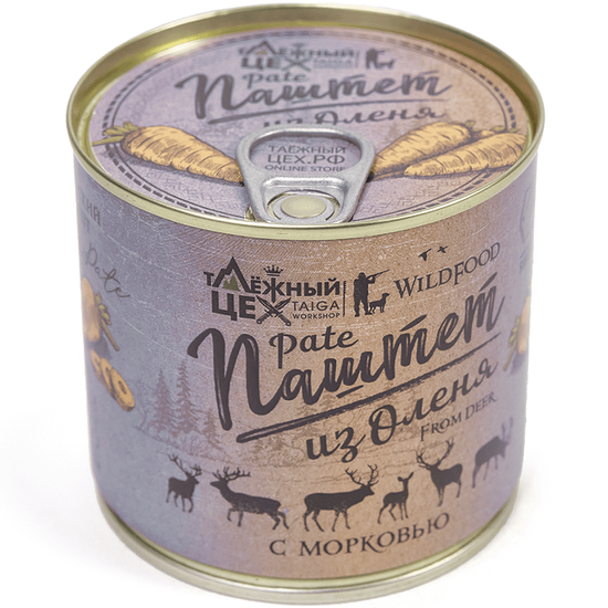 Паштет из мяса Оленя с морковью ж/б 250г.