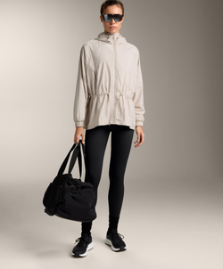 Oysho Водонепроницаемая длинная ветровка, экрю