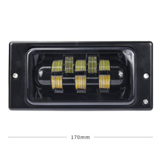 Противотуманки LED (2110-2114) 9-30V  50W (W+Y) 5линз (бел-желтые) (пара) 21102п/050-13-50W-WY