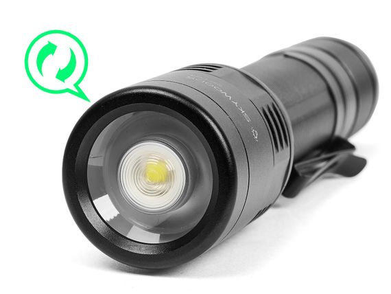 Фонарь подствольный Ручной фонарь Skywoods WILD 1800 люмен, USB-Type C, холодный свет, IP67