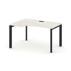 Style Project Стол рабочий эргономичный SN-59P.SPA-022(L) Дуб Наварра/Металл Черный/Черный Заглушка