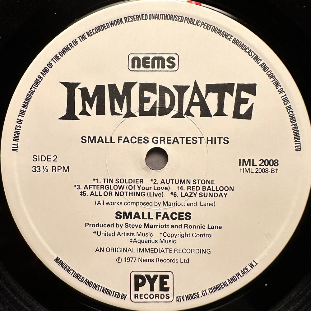 Small Faces - Small Faces' Greatest Hits (Англия 1977г.)