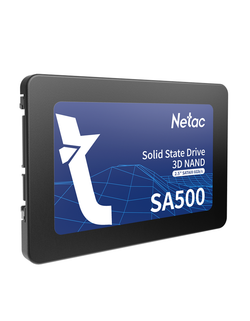 Ssd накопитель Netac SSD SA500 512GB 2.5 SATAIII 3D NAND, R/W up to 520/450MB/s, TBW 240TB, 3y wty