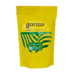 Презервативы Ganzo Ultra thin, ультратонкие, латекс, 18 см, 50 шт