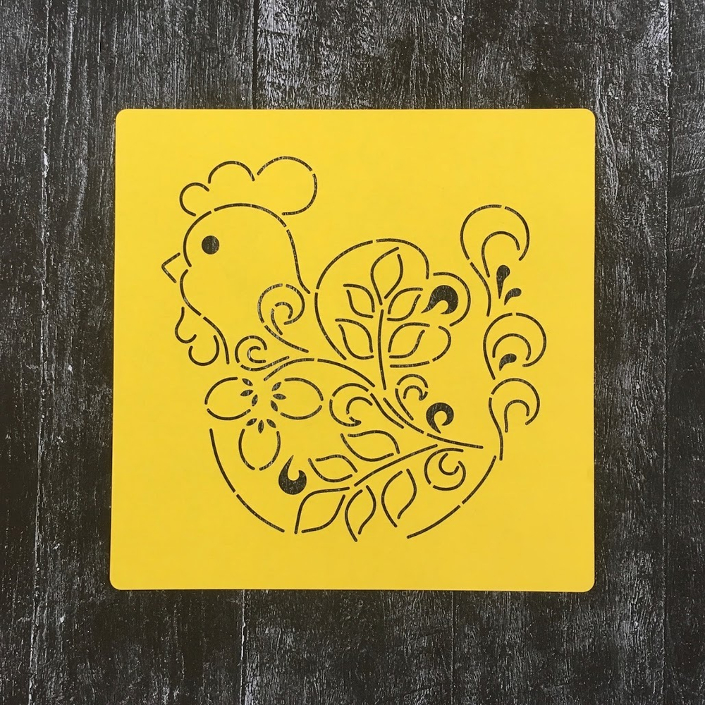 Трафарет узор №2 Курочка