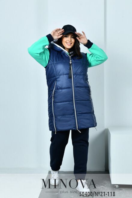 Костюм 21-118-ментоловый-синий Minova Фото 2