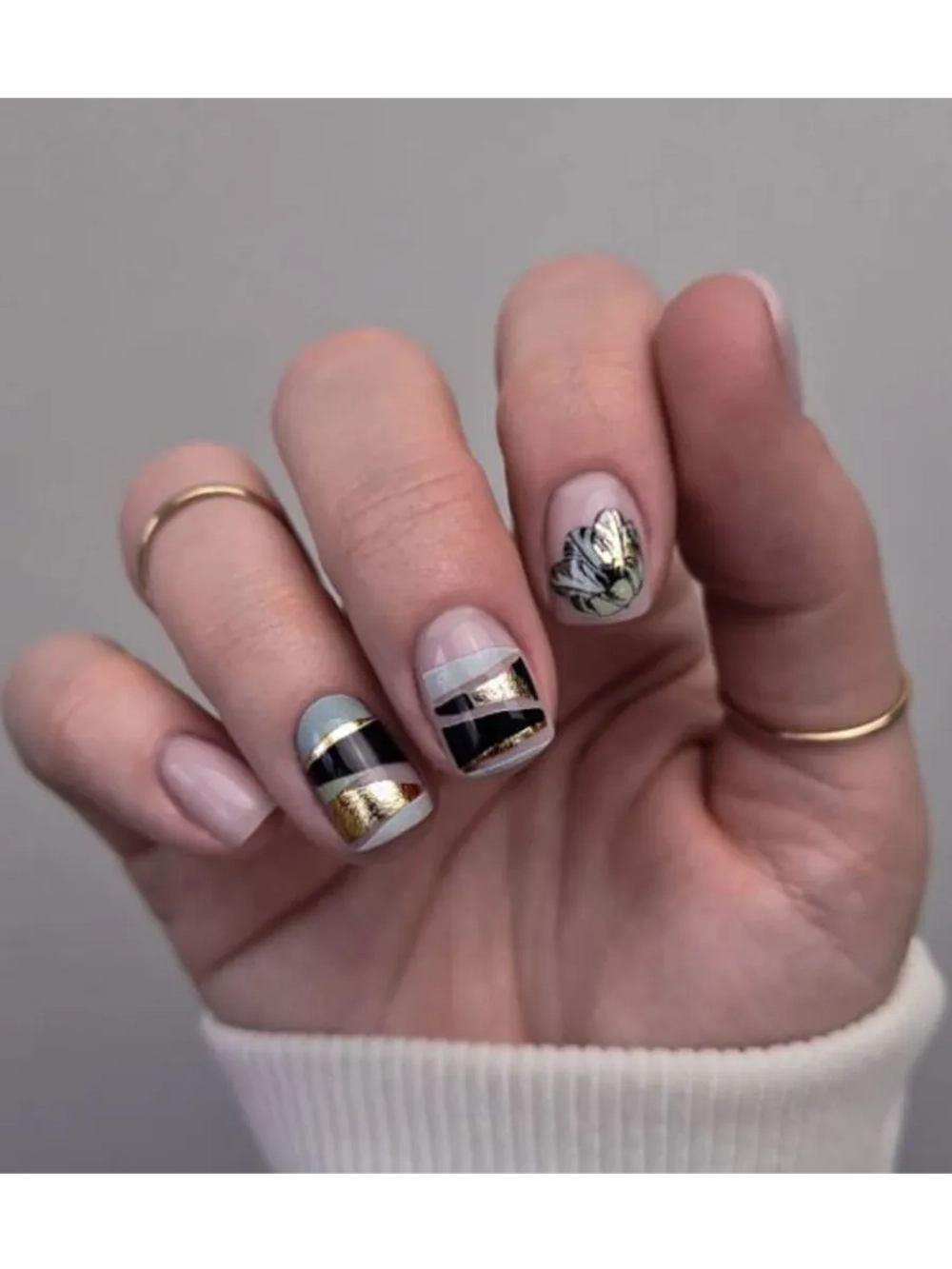 Lucky Rose Слайдеры наклейки для ногтей Foil 105