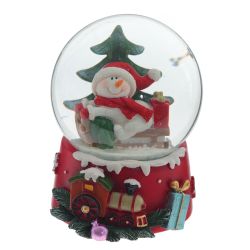 GAEM Фигурка декор в стекл шаре "Дед Мороз/Снеговик", D 6 см, L6 W7 H8,5 см, 2в.