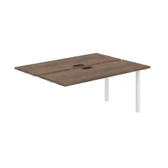 PR.213.DM.O59.WH / Секция раб. станции 3200х1238х750 / профиль: 59х59 белый; столешница: дуб модена