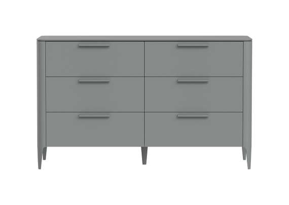 Комод Type 6 ящиков ширина 140 см (серый)