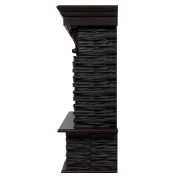 Портал Firelight Pietra Nuovo Classic камень сланец чёрный, шпон венге