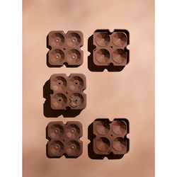 Форма для льда Smart Solutions Ice diamond пепельно-розовая