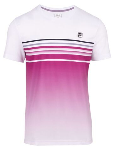 Детская теннисная футболка Fila Miguel - festival fuchsia print