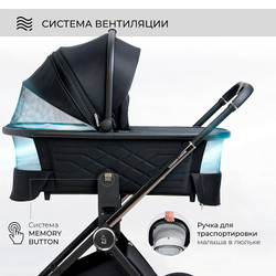 Детская коляска Sweet Baby Elegante 2 в 1 SBL Chrome Black