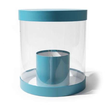 Коробка аквариум 32см Цвет :Темно зеленый .