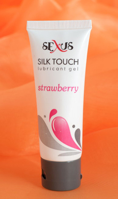 Увлажняющая гель-смазка с ароматом клубники Silk Touch Stawberry