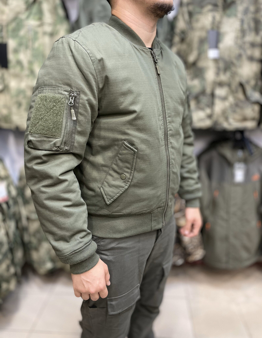 Бомбер Tactical RipStop flight jacket Олива
