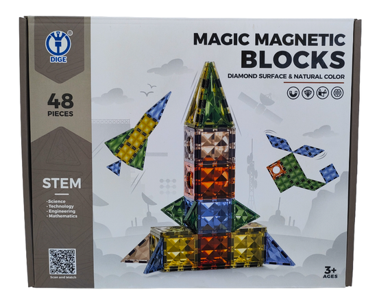 Магнитный конструктор Magic Magnetic Blocks , 48 дет.