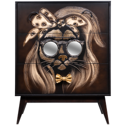 Комод Собака Микаэла с 3 ящиками Каштан