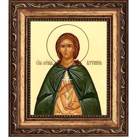 Агриппина (Аграфена) Римляныня, мученица. Икона на холсте.