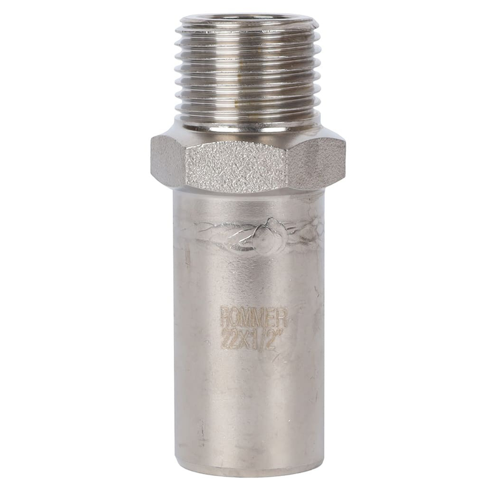 ROMMER Вставка с НР 22x1/2" из нержавеющей стали прессовой