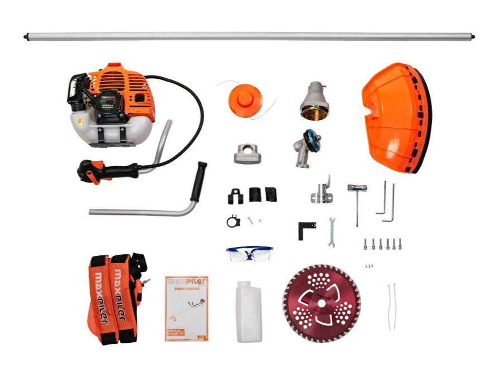 Триммер бенз. MGT-52B (2,3л.с,52см3, 2-такт, расшир компл диск40+3-зуб, очки, ранц.рем,нераз штанга)