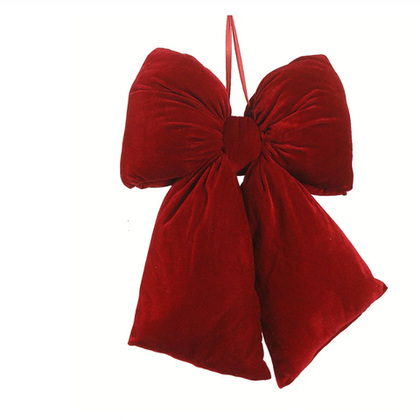 Бант красный бархатный 48 см