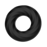 Чёрное эластичное эрекционное кольцо Super Soft