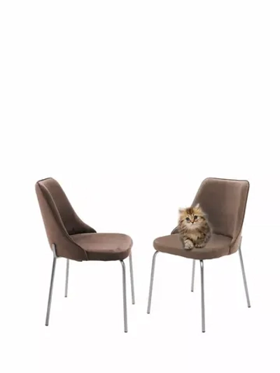 Стул "Флорес" 2 шт. Антивандальная ткань, Серебряные ножки