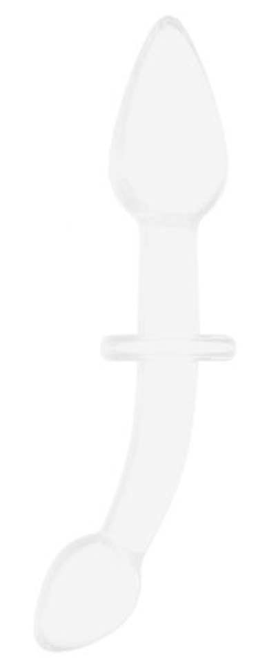 Белый двусторонний анальный стимулятор Doubler - 18 см. (Цвет: белый)