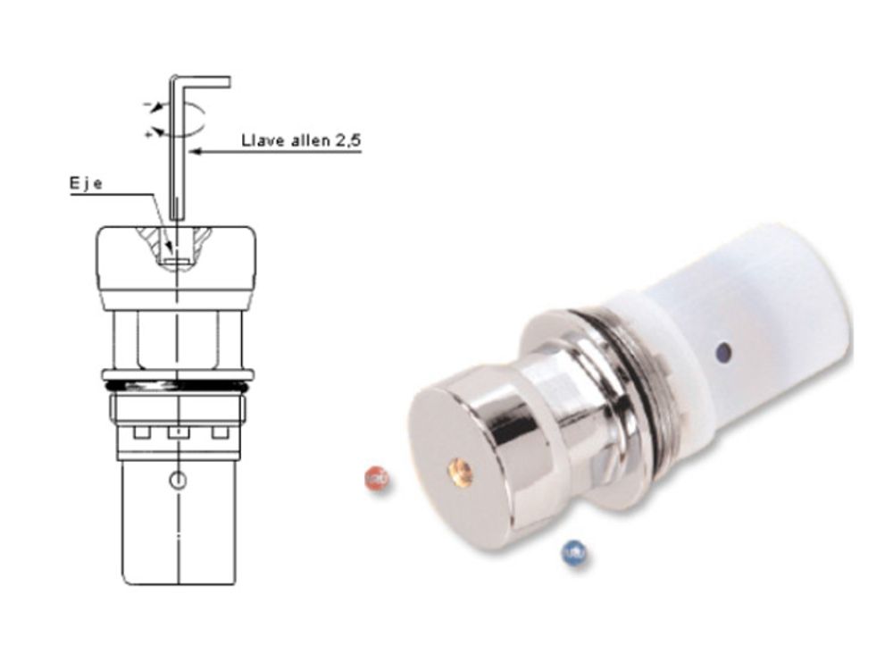 Смеситель Essentialtemp с таймером для установки на стену 6 л/мин. Nofer 07440.R