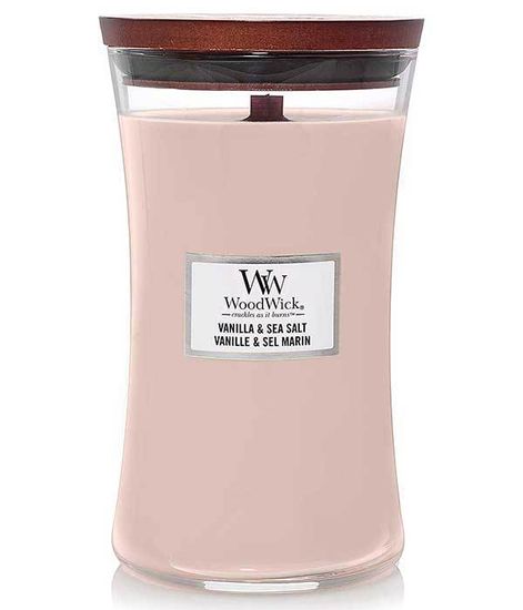 Ваниль и морская соль, ароматическая свеча, WoodWick